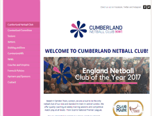 Tablet Screenshot of cumberlandnetball.com
